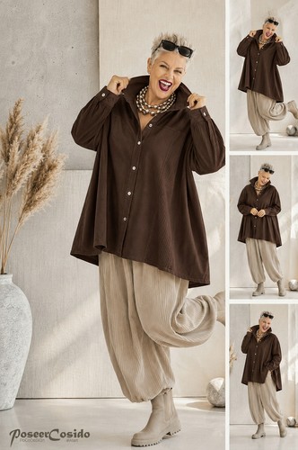 Lagenlook cord hemd - cord,