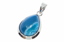 Achat blau cabochon - blau, oval