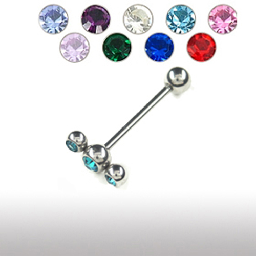 Zungen piercing barbell - zungen,