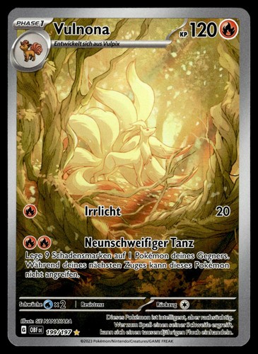 Vulnona 199 holo pokemon - 199,