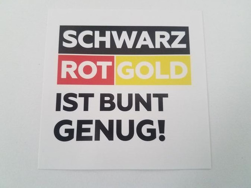 Aufkleber schwarz rot gold ist - aufkleber,