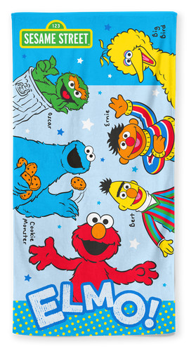 Strandtuch sesamstraße elmo - strandtuch,