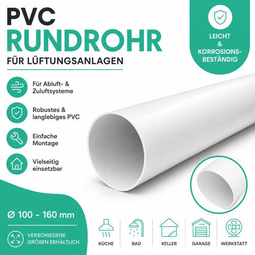 Abluftrohr rundrohr pvc - rundrohr,