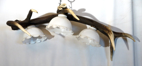 ältere geweih deckenlampe 3 - geweih-deckenlampe,,