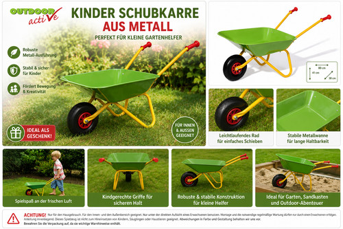 Kinder schubkarre metall - kinder,