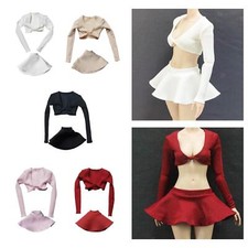 1/6 Langarmshirt und Rock Verkleiden für 12" Zoll weibliche Actionfiguren