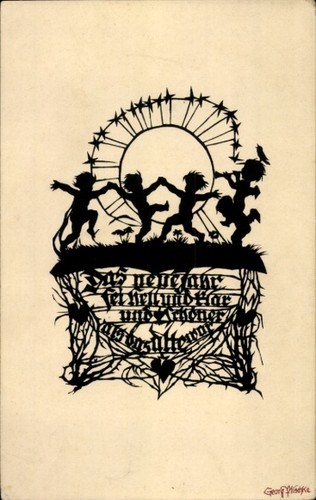 Scherenschnitt künstler - künstler, ak