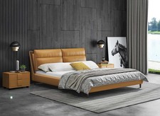 Design Leder Bett Luxus