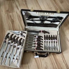 NEU 24-tlg Messer, Messerset, Steakmesser, Grillen, Messerkoffer ,Wetzstahl, 