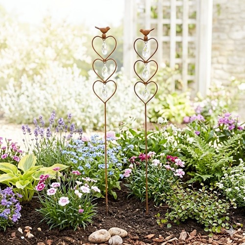 Gartenstecker herzen mit - gartenstecker,