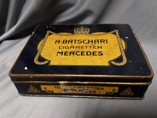 alte Blechdose Cigaretten A. Batschari MERCEDES 100 Zigaretten ABC ca. 1920er