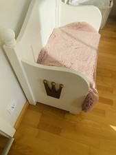 Kinder Truhenbank Holz Sitzbank Spielzeugtruhe Spielzeugkiste Kinderbank grau