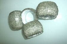Tischdeko 4 Serviettenringe  Perlenbesatz Durchmesser 3,5 cm