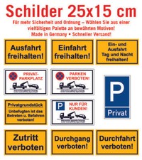 Schild 250 x 150 Kunststoff Hinweisschild Parken verboten Durchfahrt [#1377]