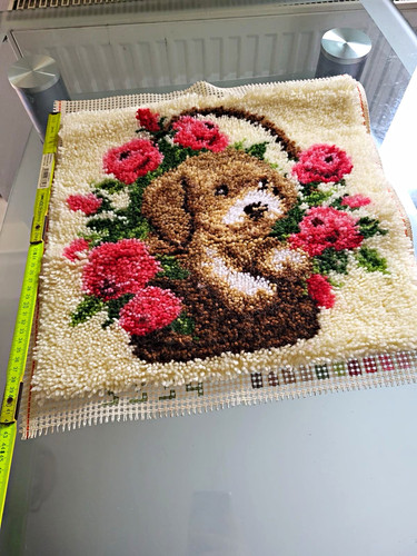 Wandbehang teddy mit blumen - wandbehang,