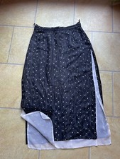 NEU MIDI federleicht bügelfrei 2-lagig Rock schwarz/weiss gemustert 38/40