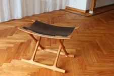 Ole Wanscher, OW 2000 ägytischer Falthocker, Egyptian Folding Stool Kirschbaum 