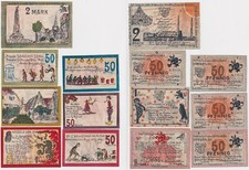 7 Banknoten Notgeld Gemeinde