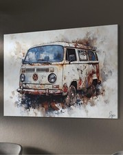 Bus Leinwand Bild Motivation