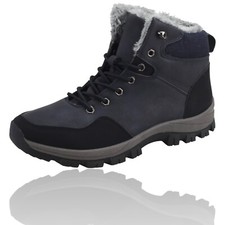 Herren Stiefel Winterboots Stiefeletten Trekkingschuhe Gefüttert Warm Navy