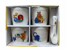 4 Eisbecher aus Porzellan mit