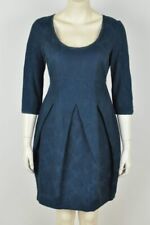 Blau Grünes Noa Noa Jacquard Kleid Dress Petrol L 38 40