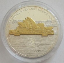 Cook-Inseln 10 Dollars 2008 World Monuments Sydney Opera House 1 Oz Silber