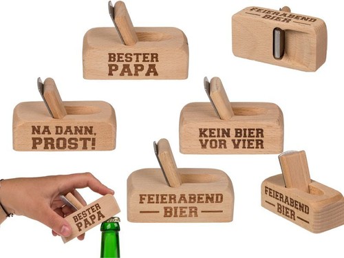 Flaschenöffner holzgriff - flaschenöffner, m.