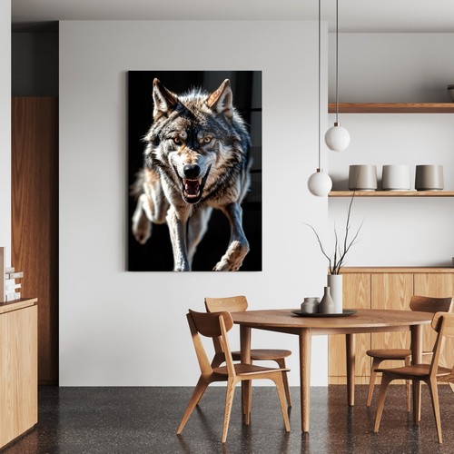 Wandbild tier der hungrige - der,