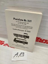 BARKAS B1000 PREISLISTE FÜR