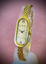 GLASHÜTTE GUB Damen Uhr vergoldet Handaufzug - vintage Made in GDR - TOP !