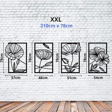 3er set Blumen Wanddeko, Lotus