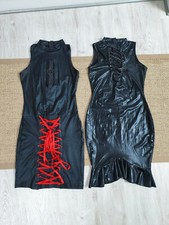2x Minikleid wie Kunstleder