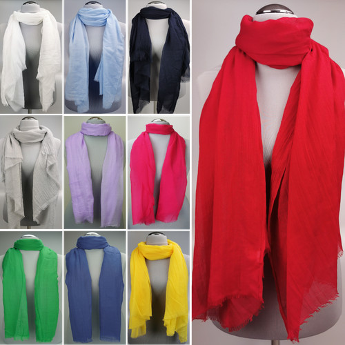 Damen schal tuch uni 180x110cm - damen,