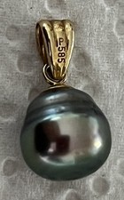 Tahiti Perle Anhänger, 585er