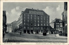 Ak Wałbrzych Waldenburg Schlesien, Vierhäuserplatz, Hotel... - 4813205
