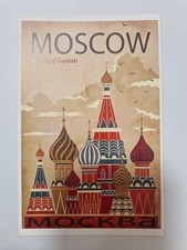 11. Souvenir Postkarten 10X15cm Moskau Russland Postcard Moskow Russia Dekor