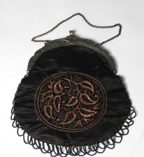 Jugendstil WMF Straußenmarke Abendtasche Handtasche Perlen