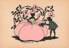 141416) Scherenschnitt AK Liebespaar / Brautpaar Heckenrose, ungebraucht