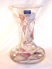 Lucka Glas-Vase, H.17 cm