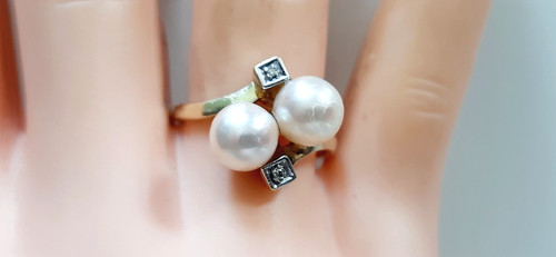 Gold ring 585 ooo 14 - °,