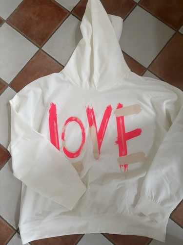 Hoodie damen wollweiss mit - wollweiss,