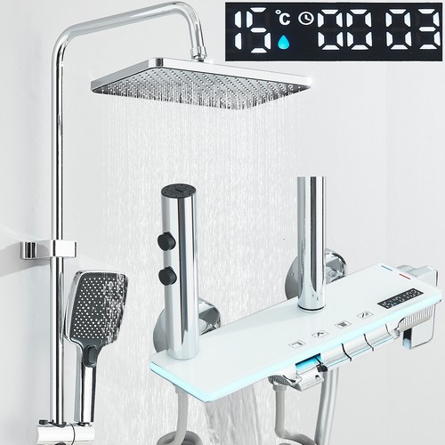 Chrom duschset led - chrom,