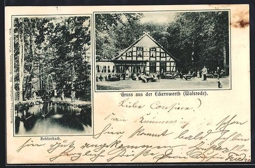 Ansichtskarte eckernworth - ansichtskarte,