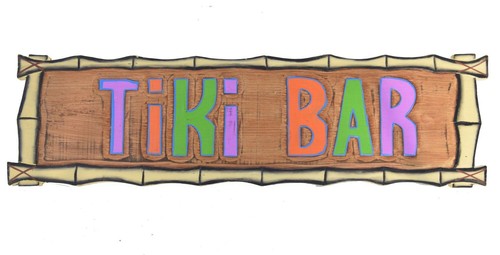 Schild 60cm tiki - schild,