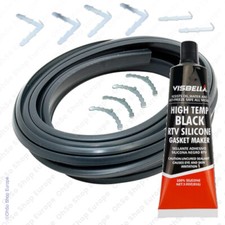 Backofentürdichtung Universal 4, 3 Seiten Herddichtung Hochtemperatur Dichtstoff Kleber