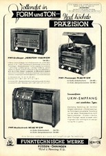 Radio Heroton Füssen & Öhningen Reklame 1950 Möst & Henning Musikschrank 50er
