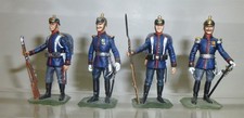 4 Zinnfiguren Preussen 1900 Artillerie 54mm bemalt