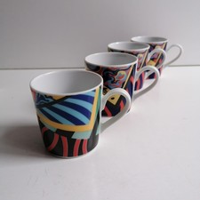 4×Seltmann Weiden Bavaria Vip Collection Espressotasse  0,1 ltr. graphisch