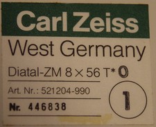 Zeiss Diatal-ZM 8x56 Zielfernrohr / Scope mit Zeiss Innenschiene Absehen 1